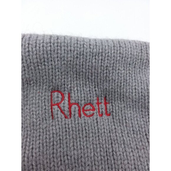 Pottery Barn Kids Rhett Natural Fair Isle Train Wool Christmas Xmas Stocking - Picture 2 of 11